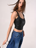 Top Simil Pelle Nero