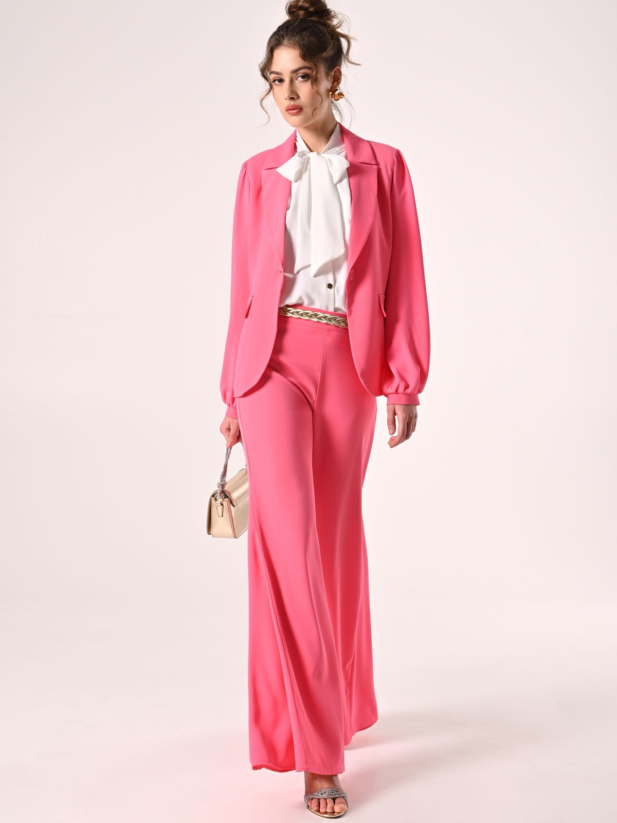 Pantaloni in Cadi color Camelia