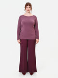 Maglia Curvy rosa antico in filato misto viscosa