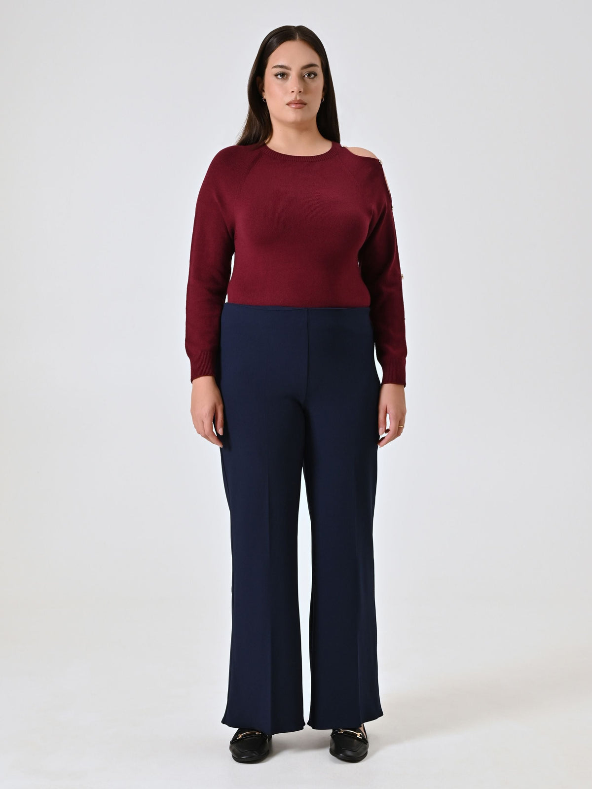 Pantalone Palazzo Curvy Blu
