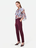 Pantalone a sigaretta bordeaux