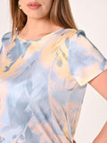 Blusa Curvy stampa Azzurra & Gialla