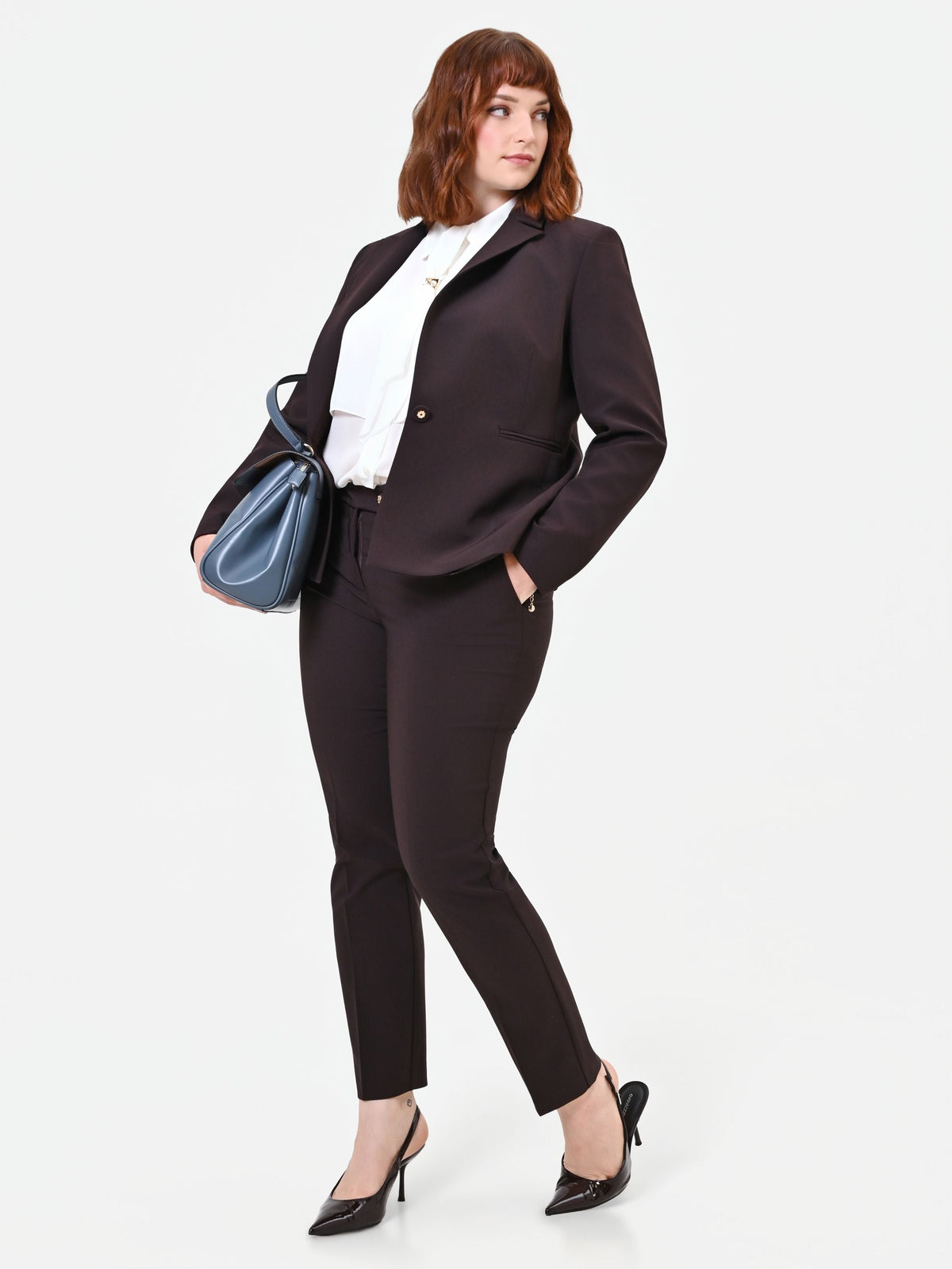Pantalone Curvy a sigaretta moro marrone