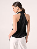 Top Nero in Raso