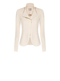 Giacca Zip in Scuba mano Crepe