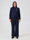 Giacca Curvy con Zip Blu