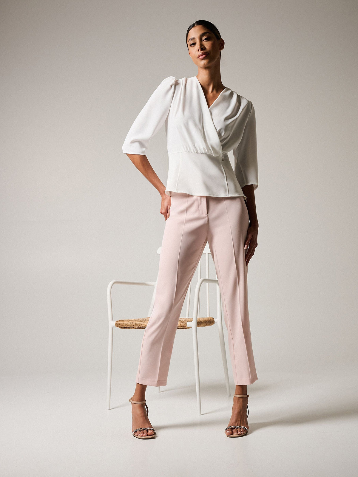Pantalone in Cadi Rosa Chiaro