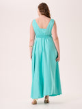 Abito Curvy Lungo Verde Acqua