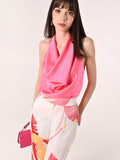 Top Fuxia in Raso