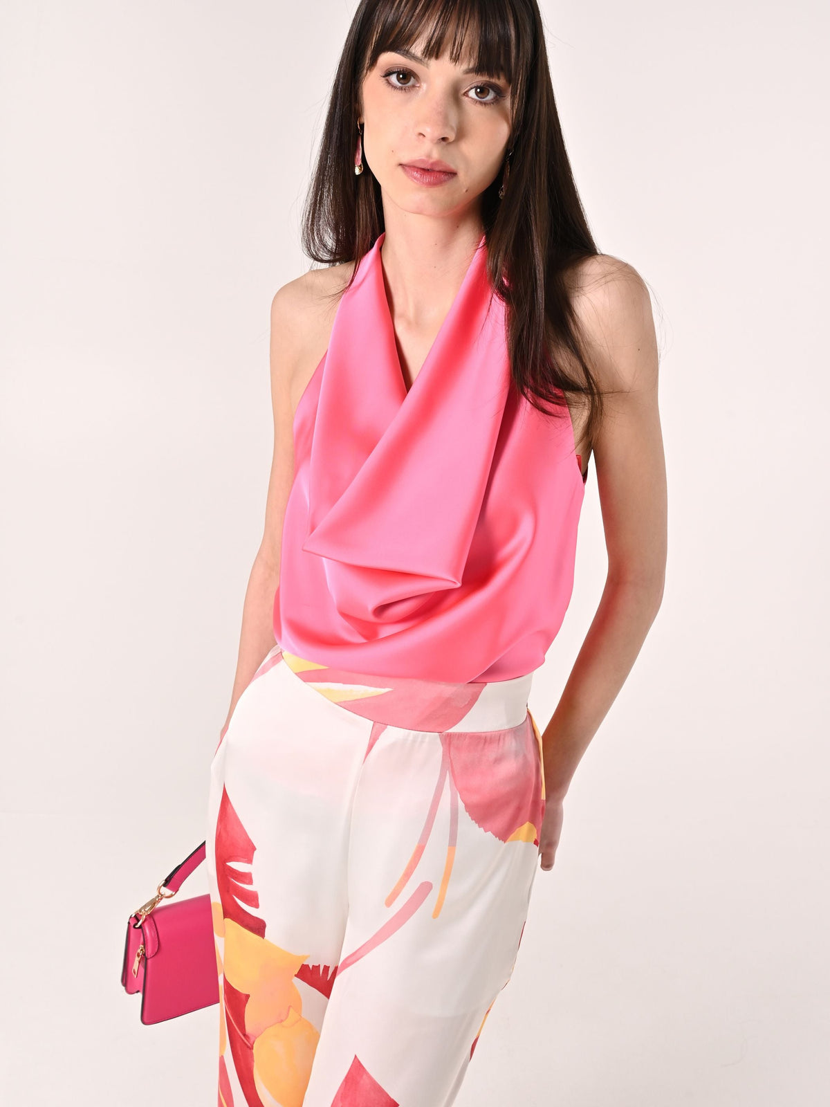 Top Fuxia in Raso