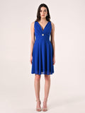 Abito Blu Cina in Crepe Georgette