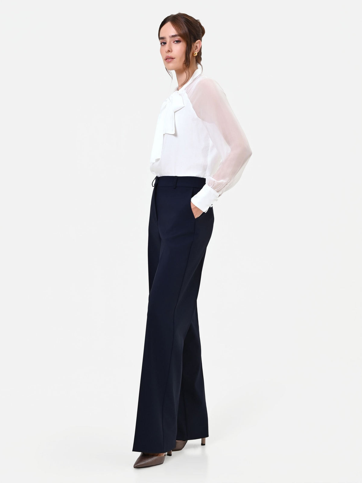 Pantalone Studio dritto blu navy