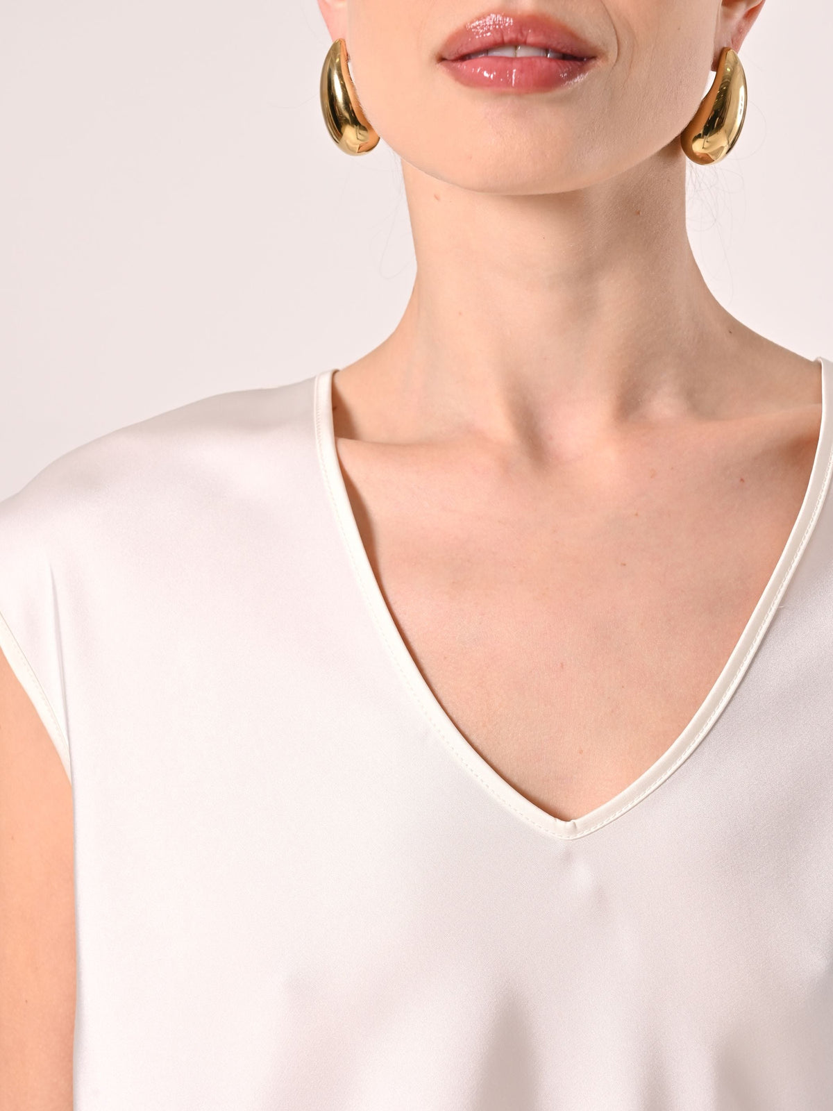 Blusa in Raso Bianca