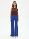 Pantalone a palazzo blu cina