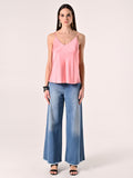 Top Spalline Sottili Rosa Antico