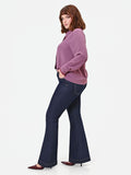 Jeans Curvy  flare blu a vita alta
