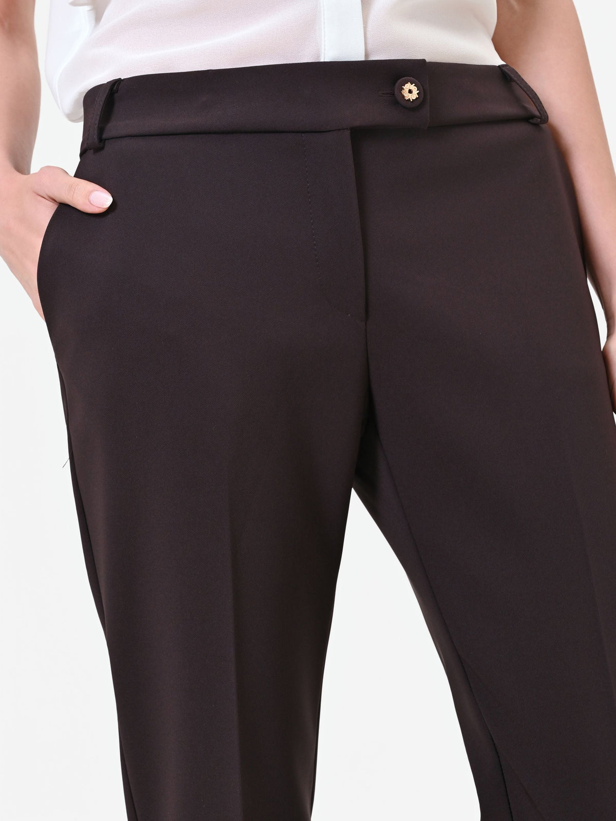 Pantalone skinny moro marrone