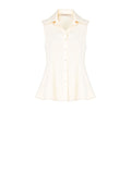 Camicia in Lino Viscosa Beige Chiaro