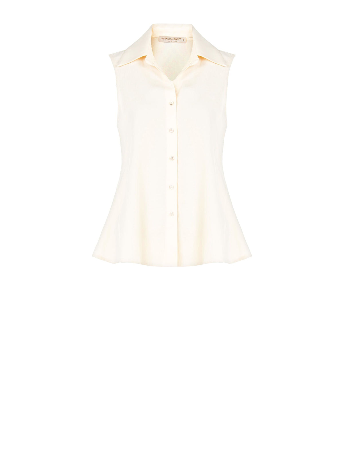 Camicia in Lino Viscosa Beige Chiaro