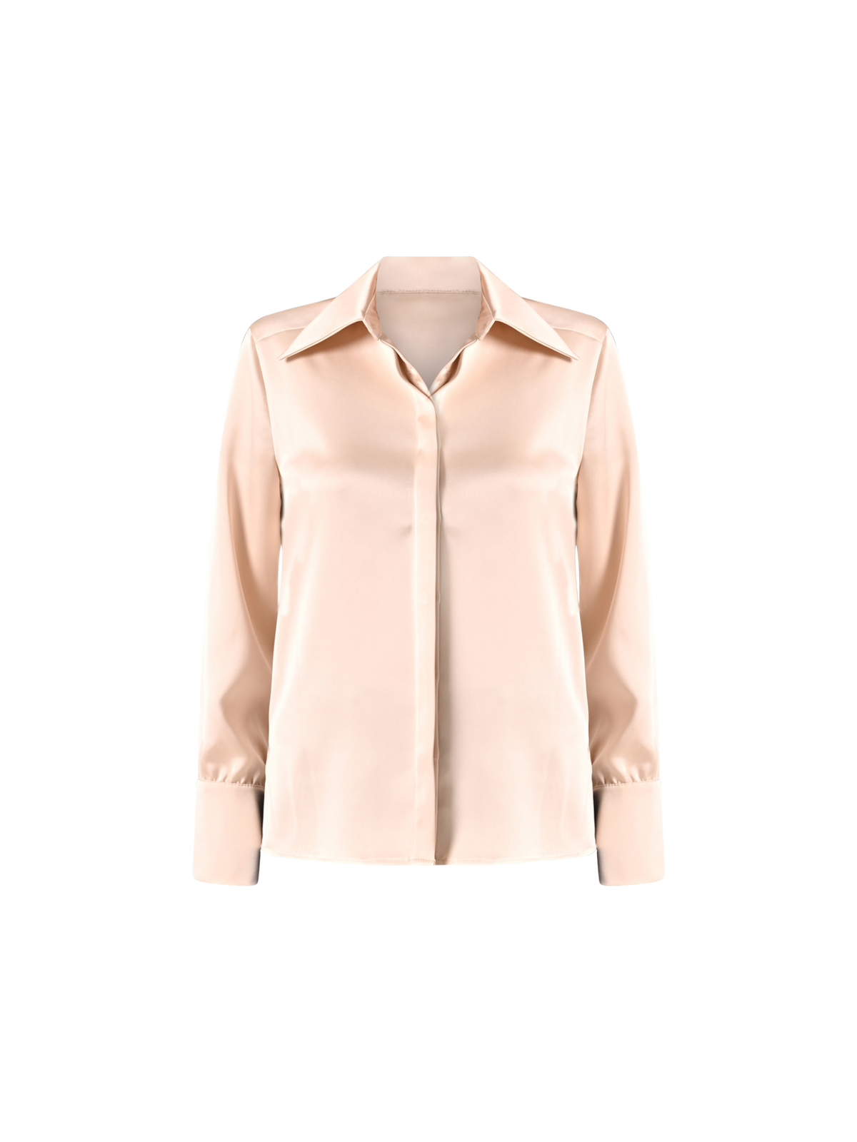 Camicia Beige in Raso