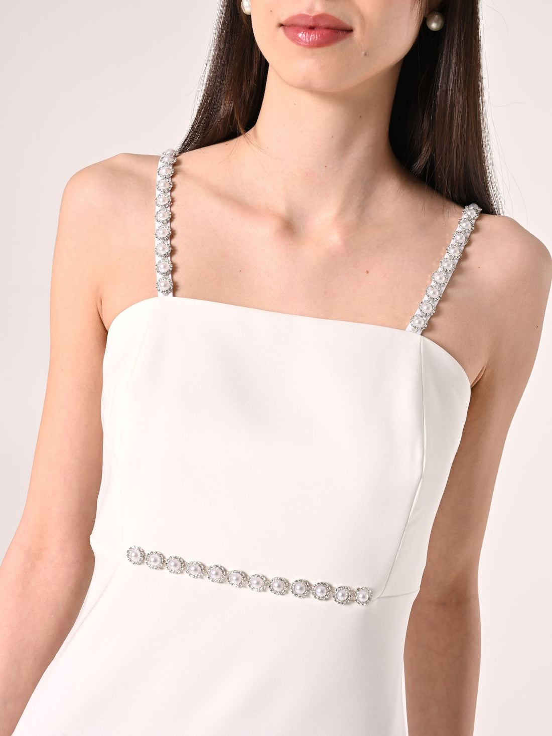 Tubino Bianco con dettagli Strass