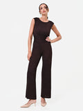 Tuta moro marrone con pantalone a palazzo
