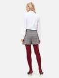 Skort principe di galles tortora e beige in poliviscosa