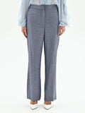 Pantalone a gamba ampia in chambray