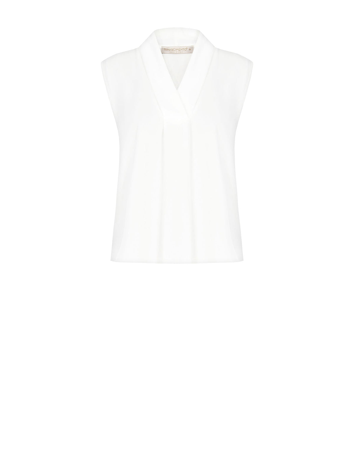 Blusa con Scollo Ribaltato Bianca