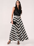 Gonna a Righe Black & White