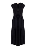 Abito Curvy Nero in Lino Viscosa