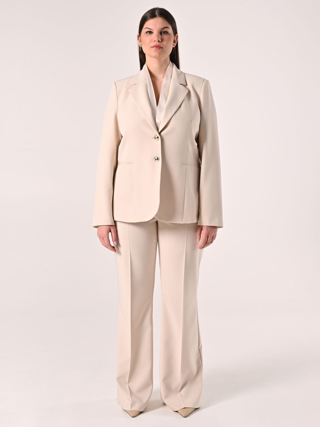 Giacca Curvy Beige Chiaro