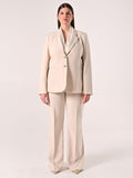 Giacca Curvy Beige Chiaro