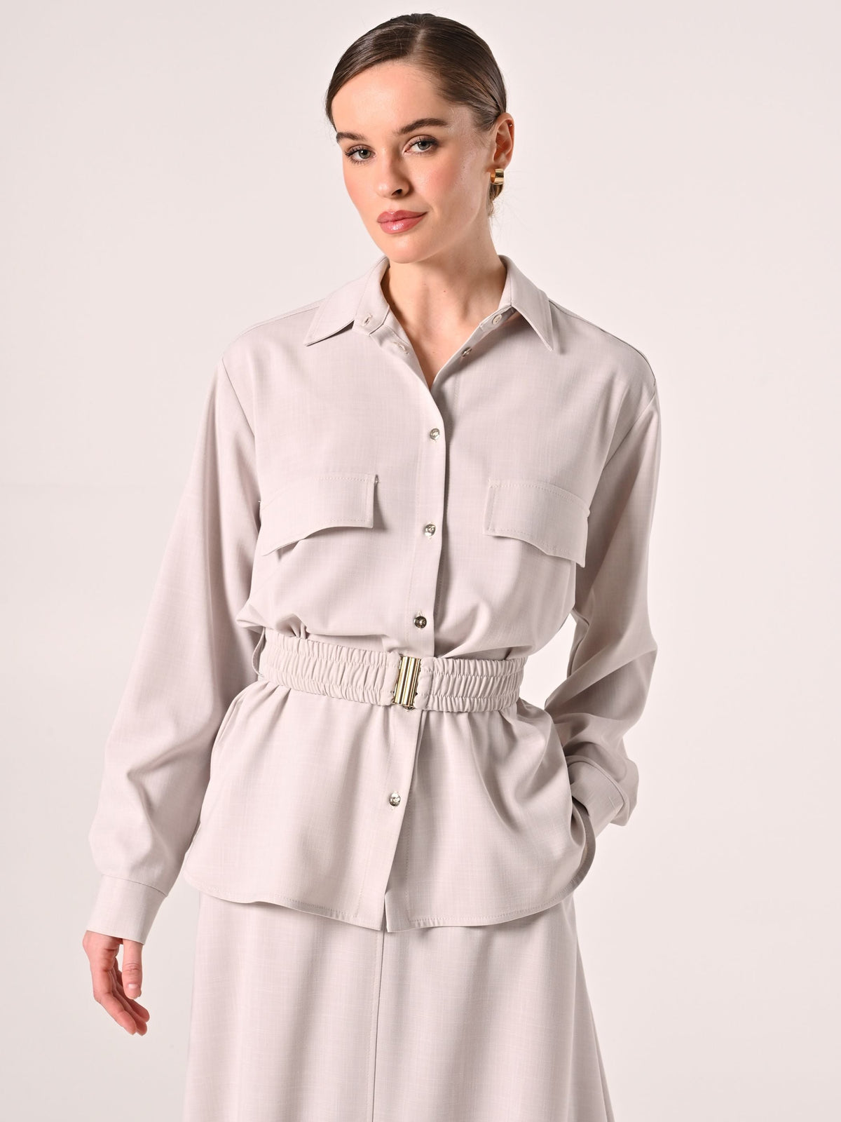 Giacca Utility color Grigio Perla