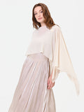 Cappa foulard in georgette beige chiaro