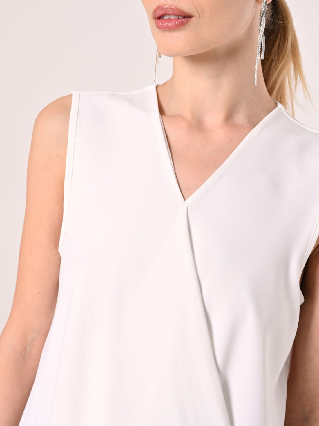 Blusa Asimmetrica Bianca