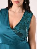 Tuta Curvy Verde con Paillettes