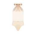 Top in Raso Beige Chiaro