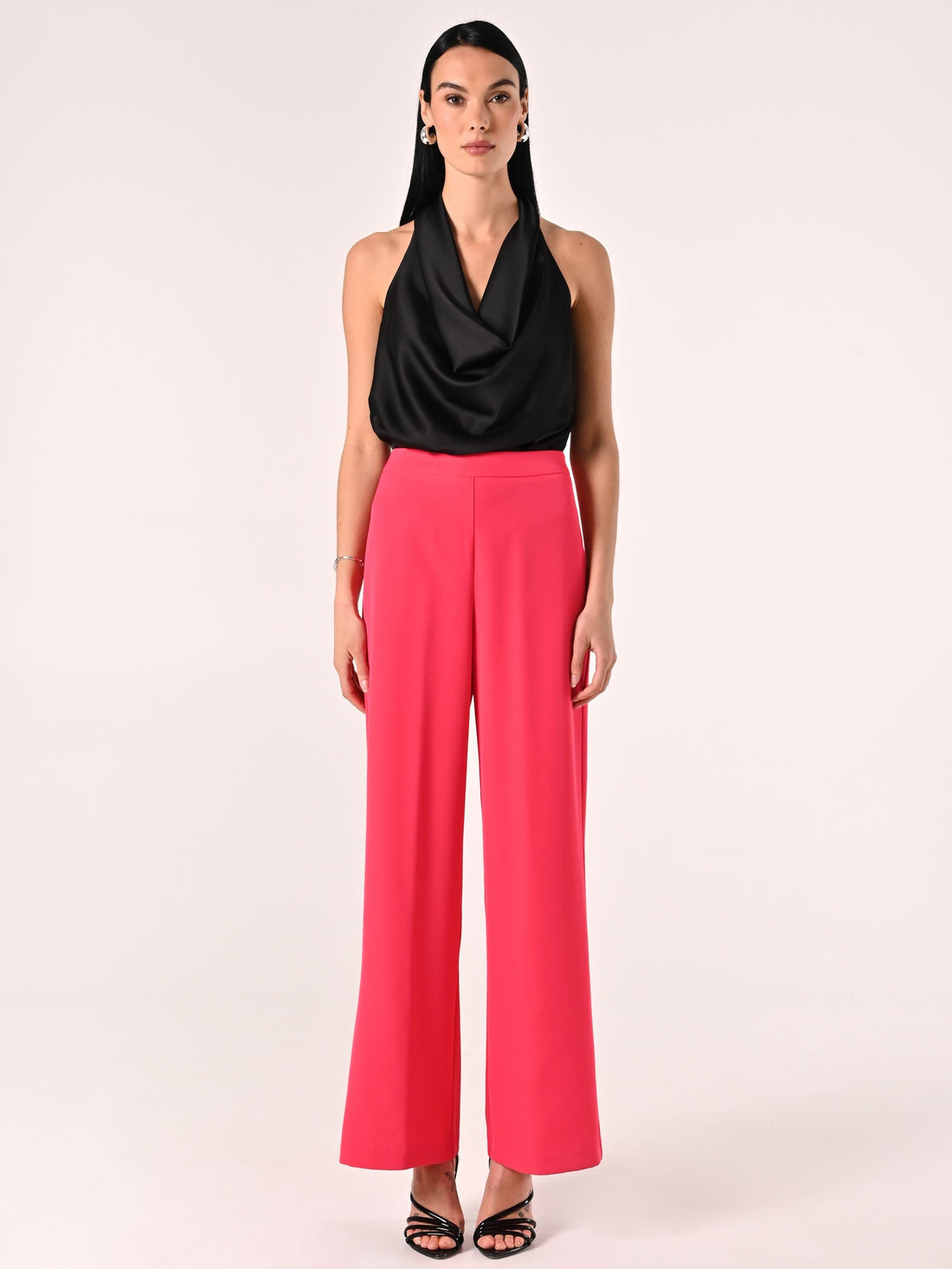 Pantaloni Ampi in Cadi Fuxia