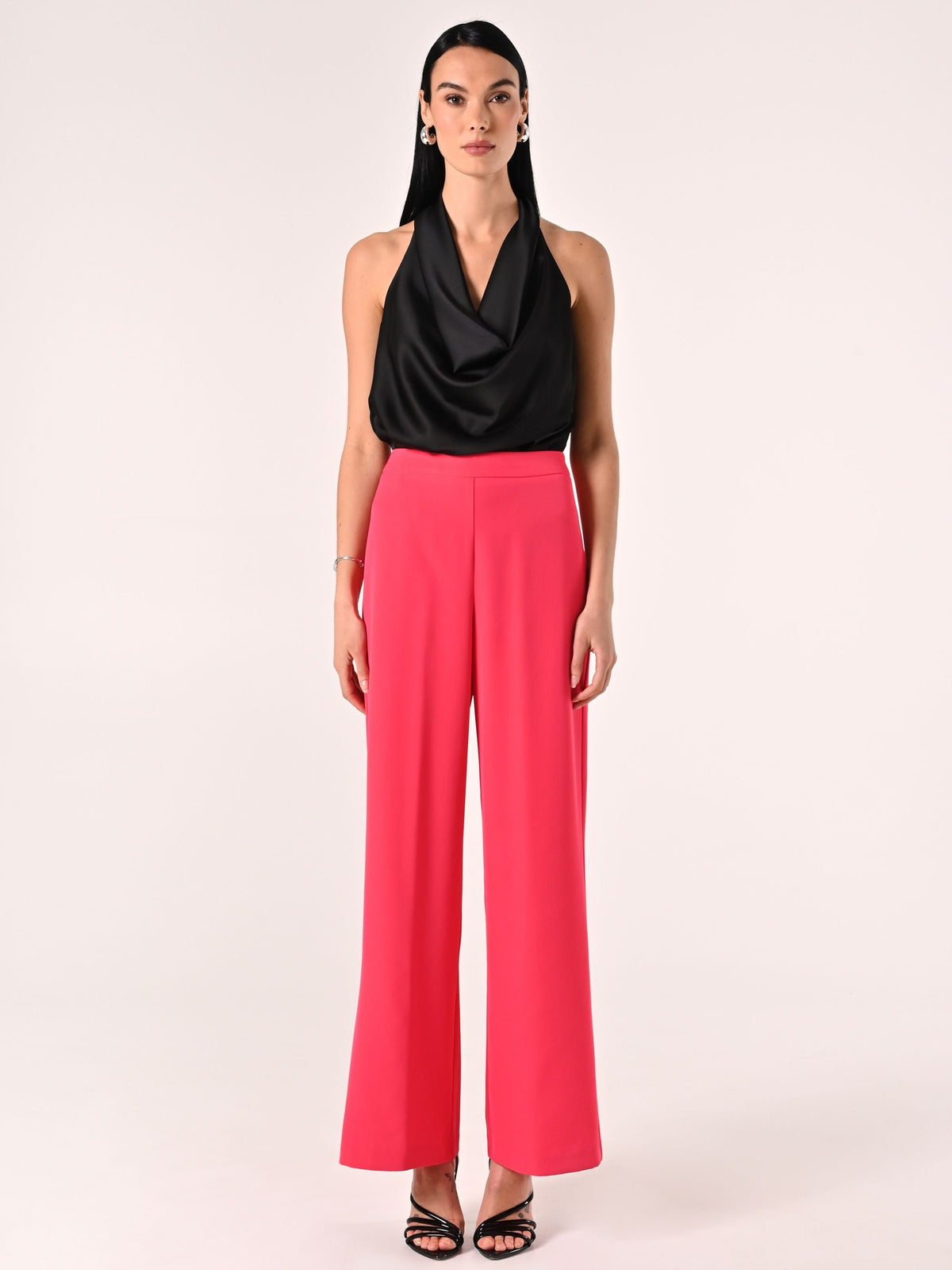 Pantaloni Ampi in Cadi Fuxia