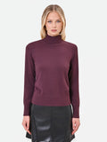 Maglia dolcevita bordeaux in misto viscosa