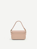 Borsa pochette rosa con fiocco gioiello