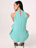 Tuta in Crepe color Verde Acqua