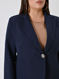 Giacca Curvy Monobottone Blu