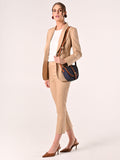 Pantaloni Skinny in Cotone Beige Scuro