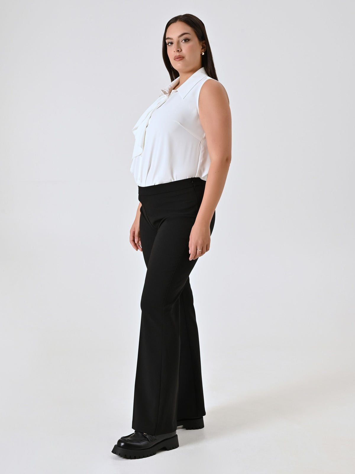 Pantalone Curvy a Zampa Nero