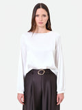 Blusa bianca in raso