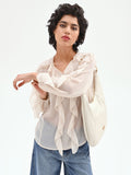 Blusa in georgette con rouches