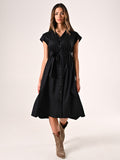 Chemisier in Cotone Nero