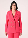 Giacca Curvy Fuxia in Scuba mano Crepe